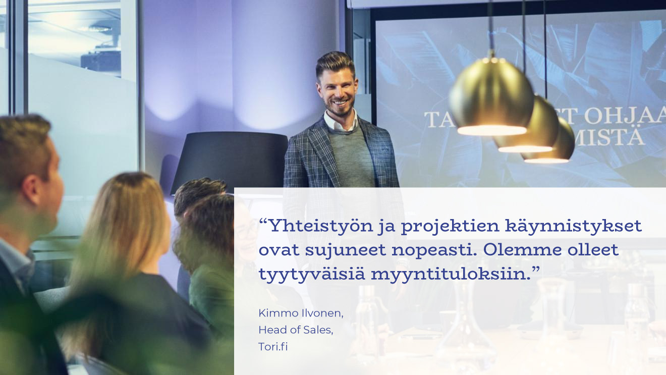 Referenssikuva: myynnin ulkoistus ja sen tulokset